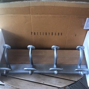 Pottery barn antique aluminum row of hooks
